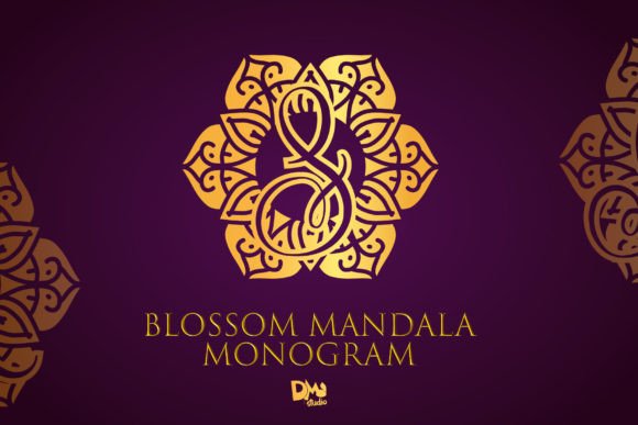 Blossom Mandala Monogram: A Decorative Typeface for Editorial Design