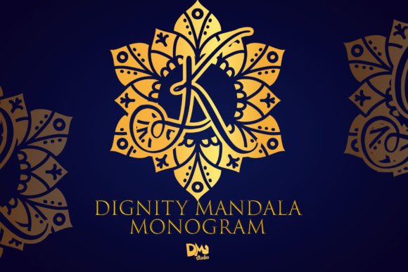 Dignity Mandala Monogram Font for Branding