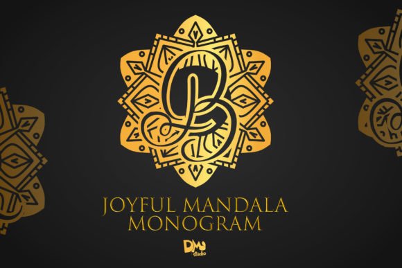Joyful Mandala Monogram: A Decorative Font for Web Design