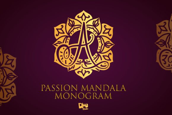 Passion Mandala Monogram Font for Makers
