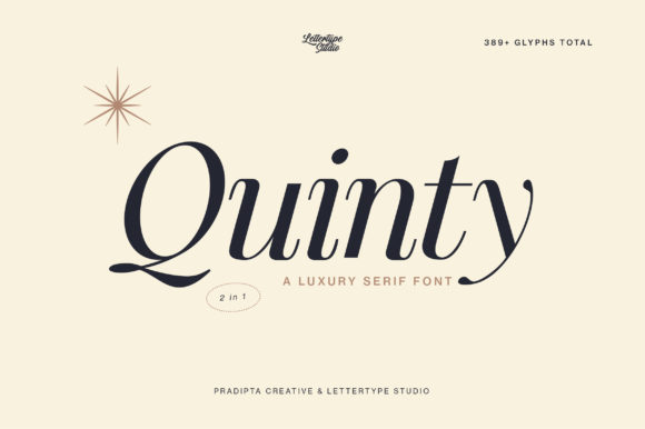 Quinty: A Refined Serif Font for Editorial Design