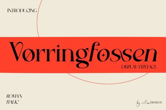 Vørringfossen: A Stylish Serif Font for Crafters